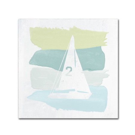 Moira Hershey 'Seaside Swatch Sailboat' Canvas Art,18x18